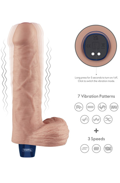 Rechargeable Vibrating Dildo 22,6 cm - Vibrating dildo 2