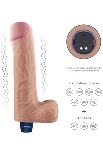 Rechargeable Vibrating Dildo 25,3 cm - Vibrating dildo 2