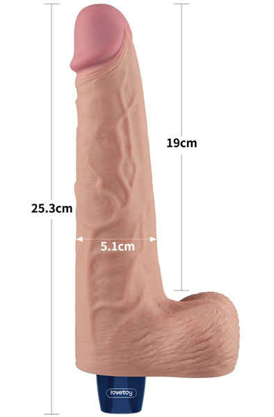 Rechargeable Vibrating Dildo 25,3 cm - Vibrating dildo 3