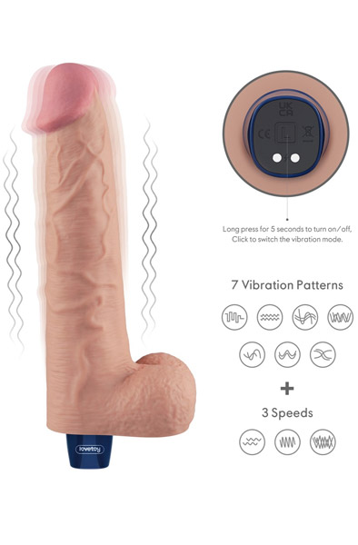 Rechargeable Vibrating Dildo 27,2 cm - Vibrating dildo 2