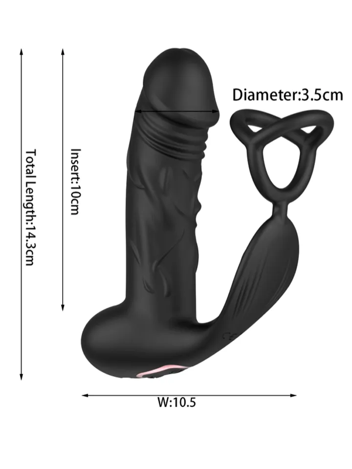 Rechargeable Vibrating Prostate Massager - Prostate vibrator with penis ring 4