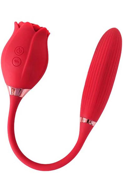 Red Rose Suction + Vibrating Bullet - Clitoral stimulator 1