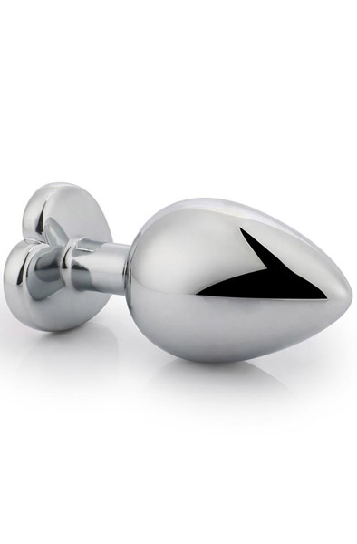 Red Scarlet Anal Plug With Heart Jewel S - Analplug aus Metall 2