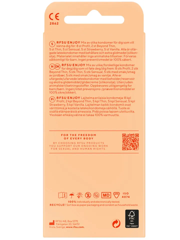 RFSU Enjoy A Mix Of Condoms 30-pack - Mix pack condoms 2