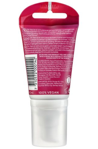 RFSU Sense Me Oh yes! 40ml - Stimulating gel 2