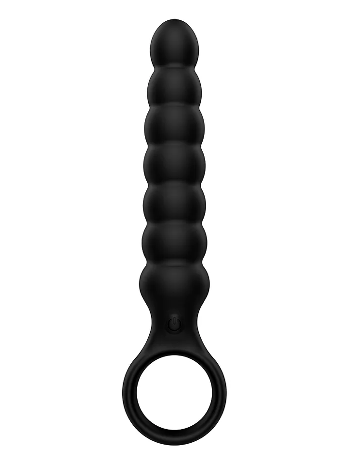 Ribbed Anal Plug With Vibrations Black - Vibrating anal plug 1 [full]
