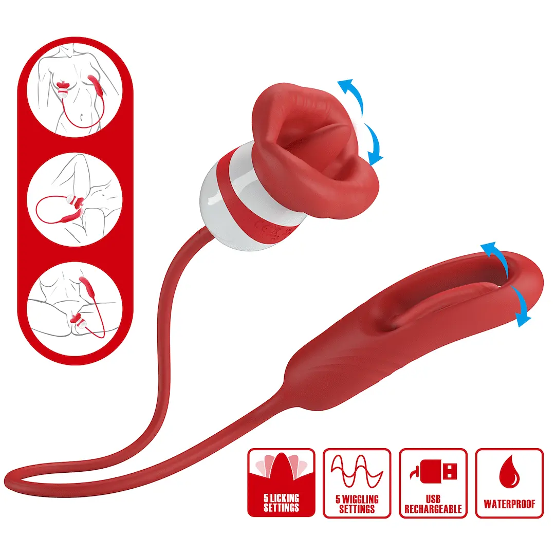 Romance Alyss Red Mouth Vibrator - Vibrator 1