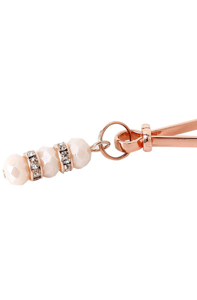 Rose Nipple Clamps Pinchers With Rhinestones - Brustwarzenklammern 4