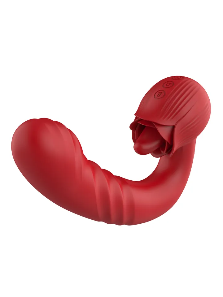 Rose Thrusting Vibrator - Rabbit vibrator with rotating tongue 2 [full]