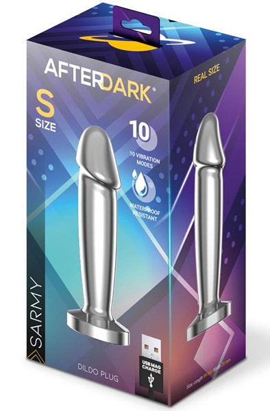 Sarmy Vibrating Chrome Anal Plug Small - Anal-Dildo mit Vibration 4
