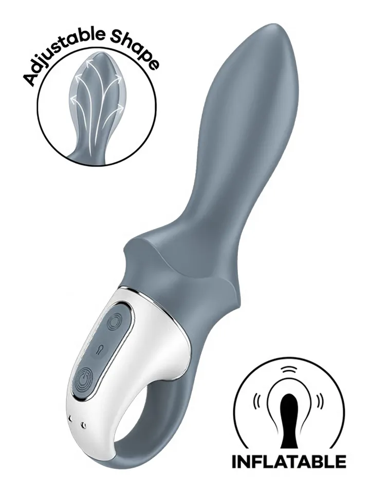 Satisfyer Air Pump Booty 1 Grey - Vibrating anal dildo 1 [full]