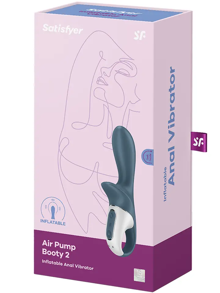 Satisfyer Air Pump Booty 2 Dark Grey - Anal vibrator 6