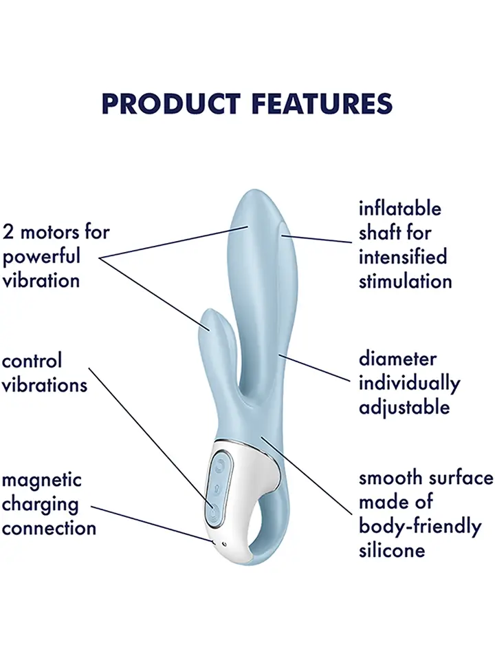 Satisfyer Air Pump Bunny 1 Blue - Rabbit vibrator 2