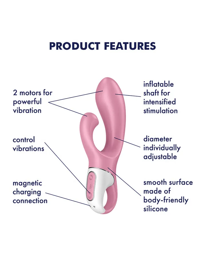 Satisfyer Air Pump Bunny 2 Light Red - Rabbit vibrator 2 [full]