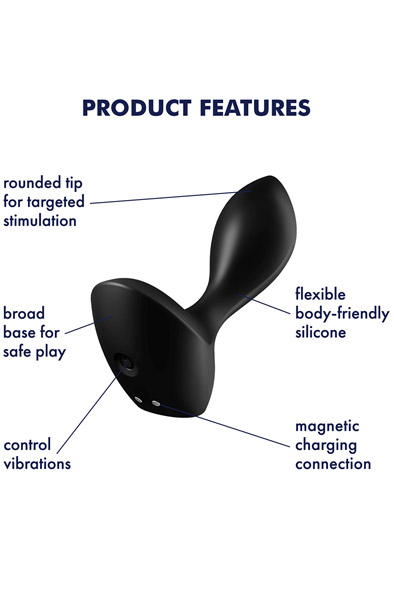 Satisfyer Backdoor Lover Vibrator Black - Vibrating anal plug 2
