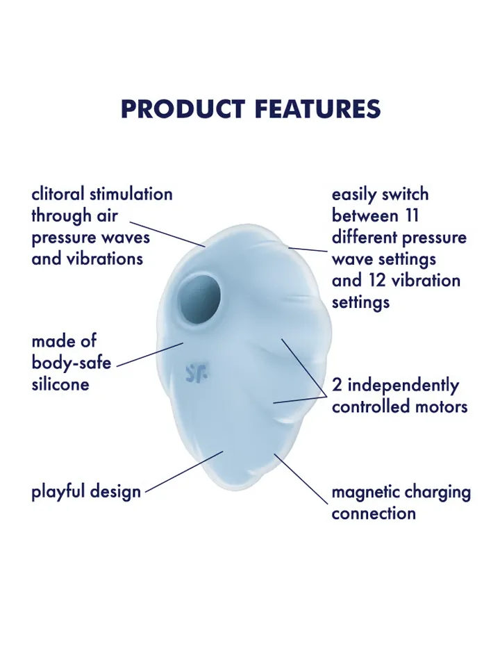 Satisfyer Cloud Dancer Blue - Air pressure vibrator 2 [full]