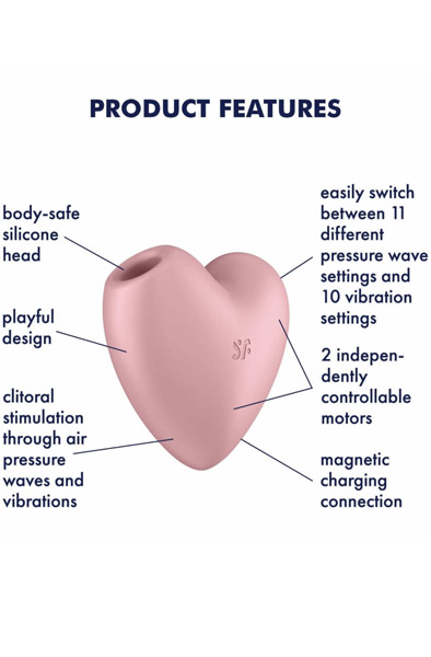 Satisfyer Cutie Heart Light Red - Air pressure vibrator 2