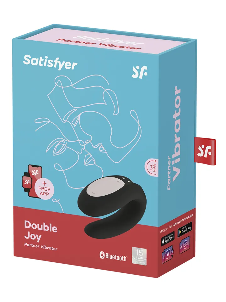 Satisfyer Double Joy Connect App Black - App-controlled couples vibrator 6 [full]