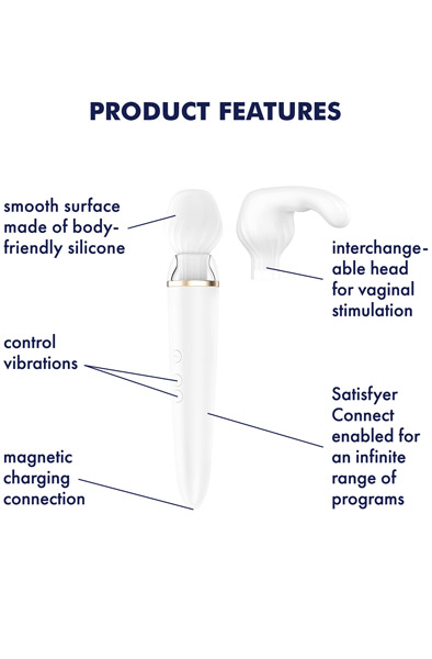 Satisfyer Double Wand-er White - Magic wand / Massage wand 2