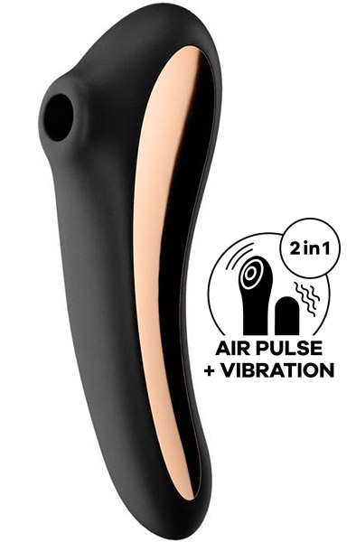 Satisfyer Dual Kiss Black - Air pressure vibrator 1