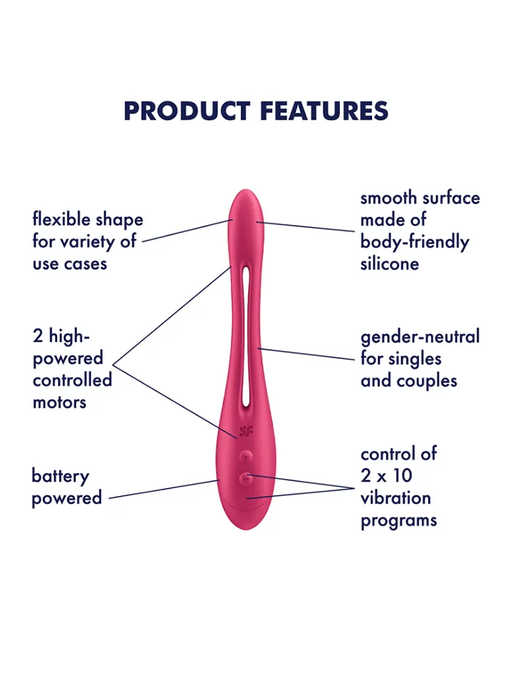Satisfyer Elastic Game Pink Battery Series - Couples vibrator 2 [full]