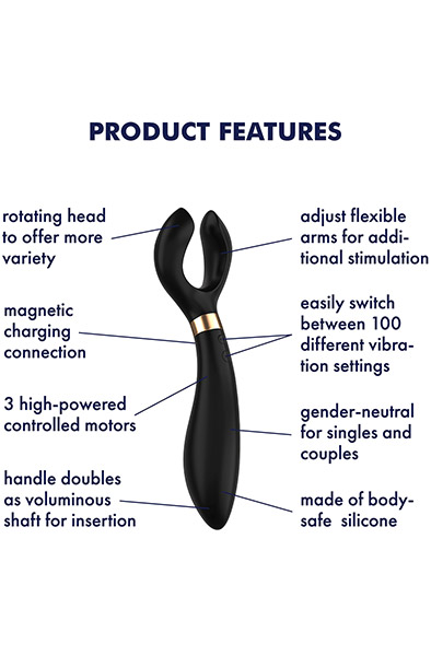 Satisfyer Endless Fun Multi-Use Vibrator Black - Couples vibrator 2