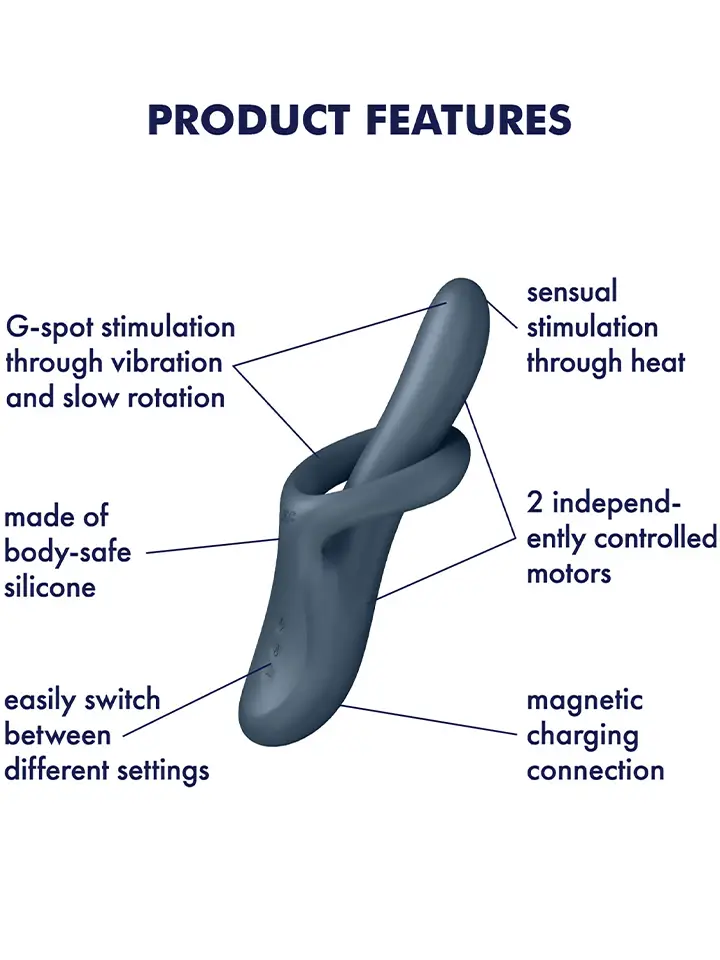 Satisfyer Heat Flex 4 Grey - G-spot vibrator 2