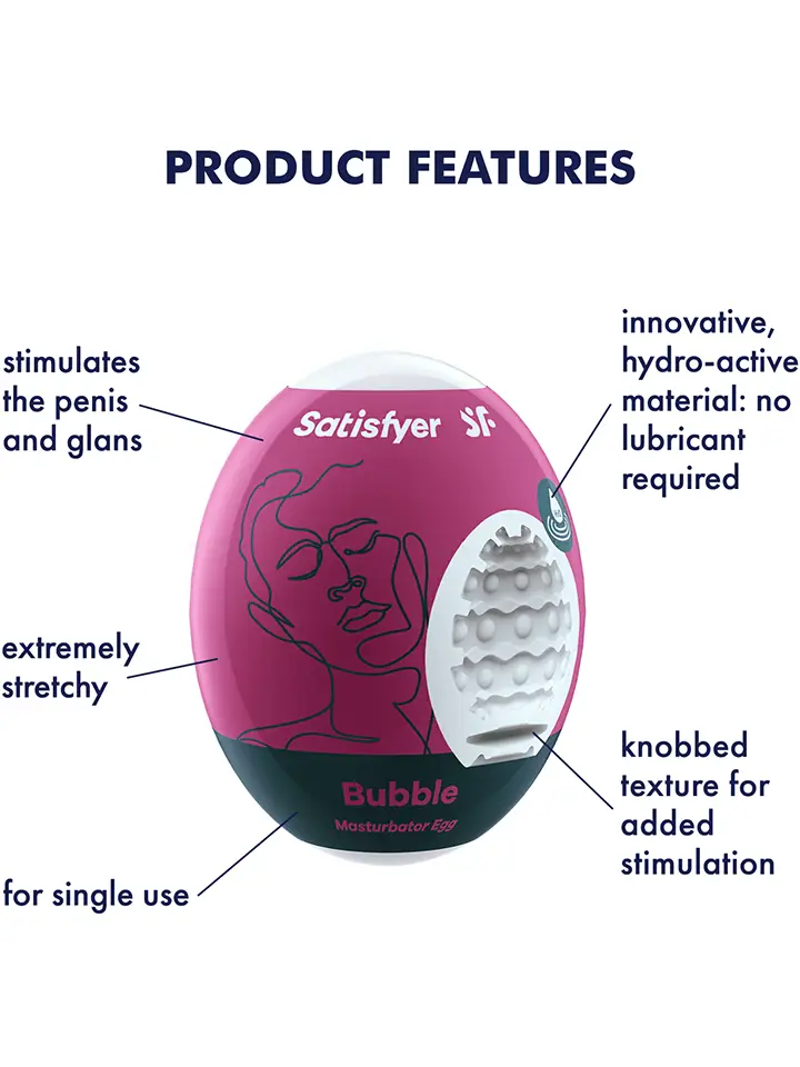 Satisfyer Masturbator Egg Bubble 3-pack - Run eggs 2