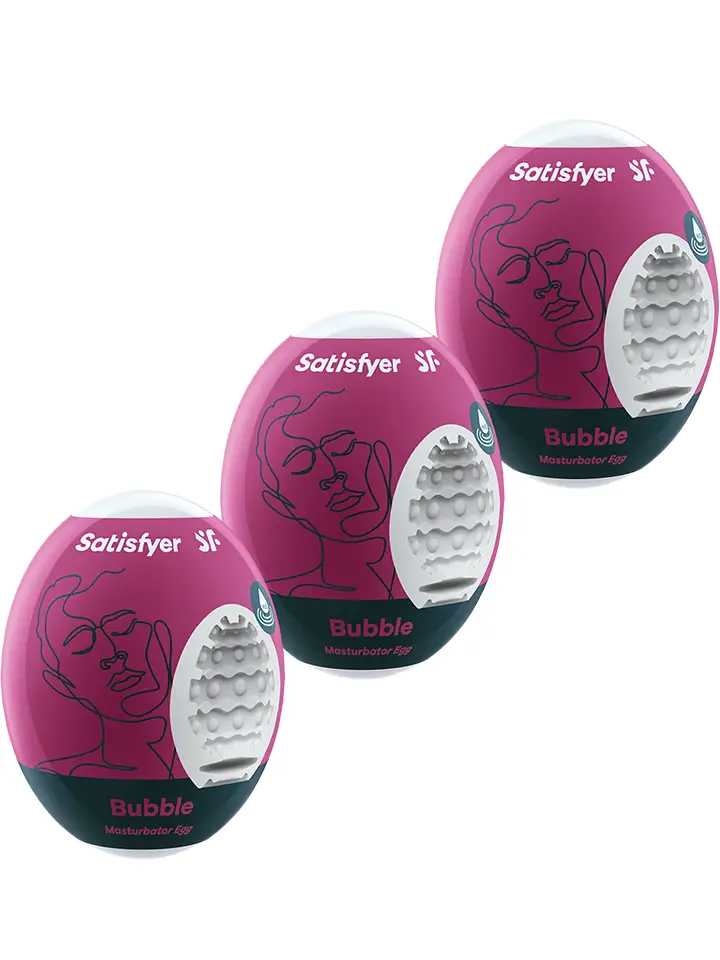 Satisfyer Masturbator Egg Bubble 3-pack - Run eggs 3