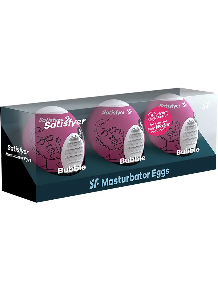Satisfyer Masturbator Egg Bubble 3-pack - Run eggs 4