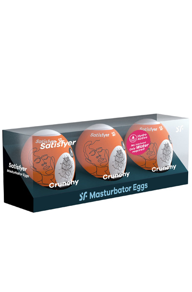 Satisfyer Masturbator Egg Crunchy 3-pack - Run eggs 3