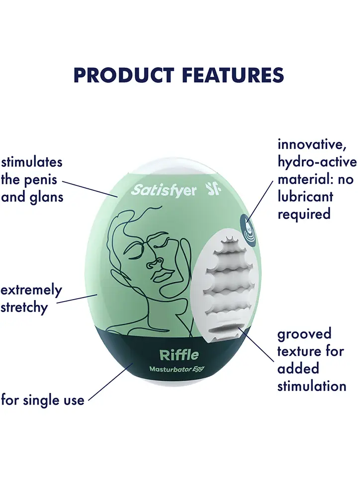 Satisfyer Masturbator Egg Riffle 3-pack - Run eggs 2