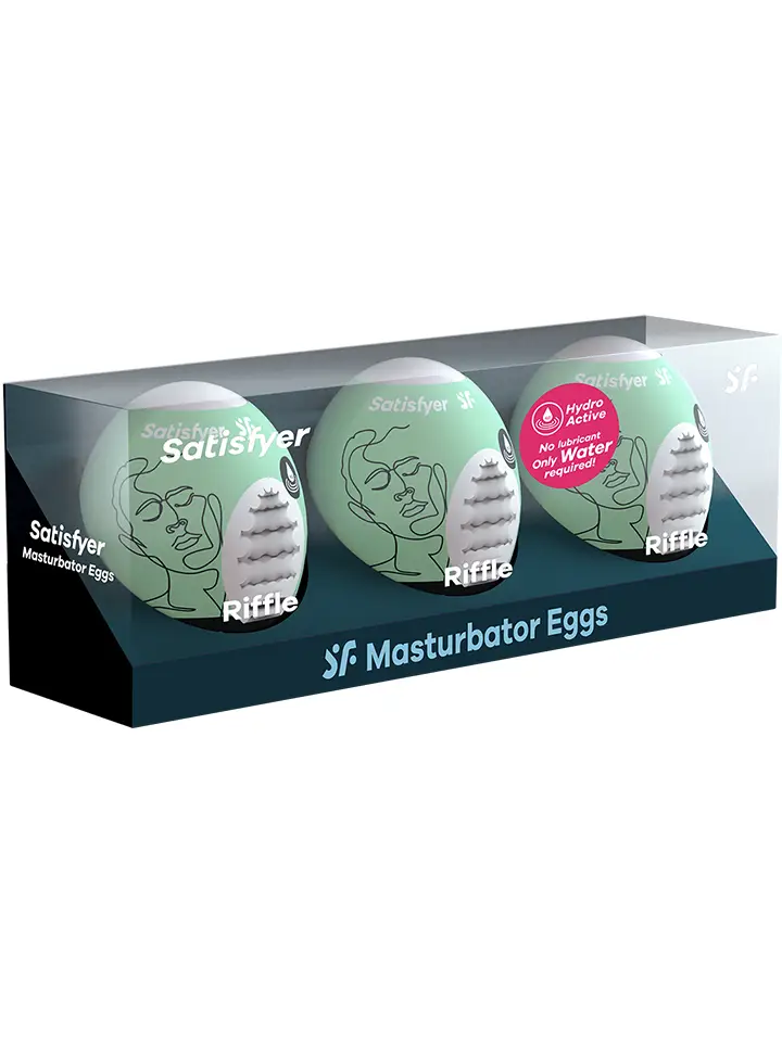 Satisfyer Masturbator Egg Riffle 3-pack - Run eggs 3