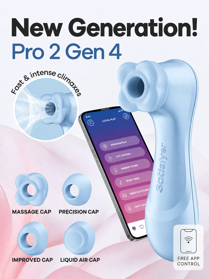 Satisfyer Pro 2 Generation 4 Serene Blue - Air pressure vibrator 1 [full]