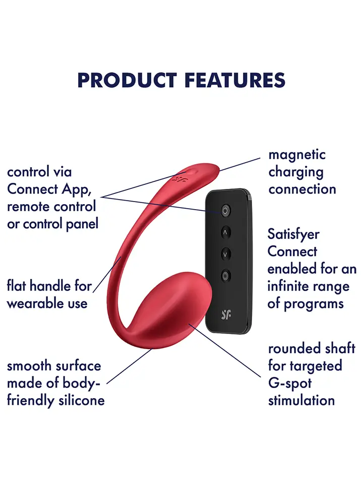 Satisfyer Shiny Petal Connect App Red - App-controlled vibrating egg 2