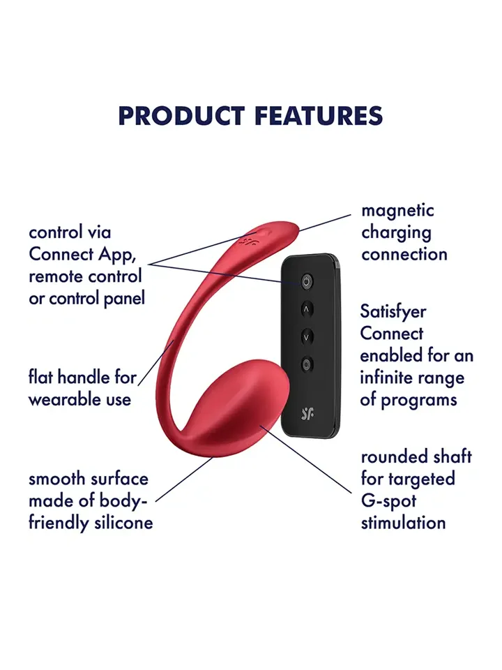 Satisfyer Shiny Petal Connect App Red - App-controlled vibrating egg 2 [full]