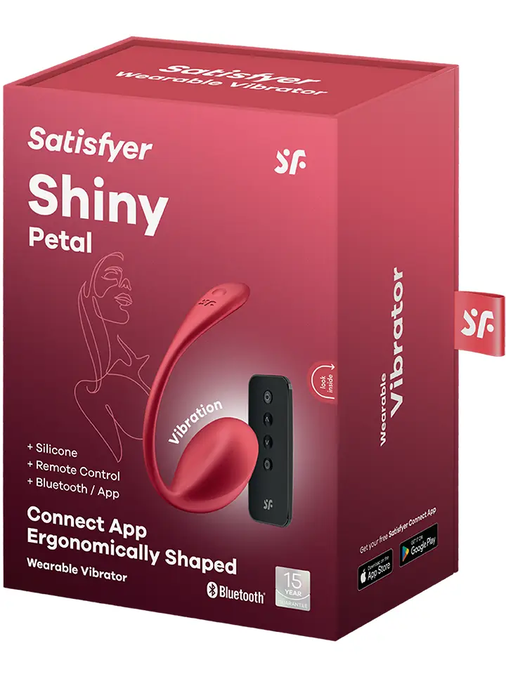 Satisfyer Shiny Petal Connect App Red - App-controlled vibrating egg 5