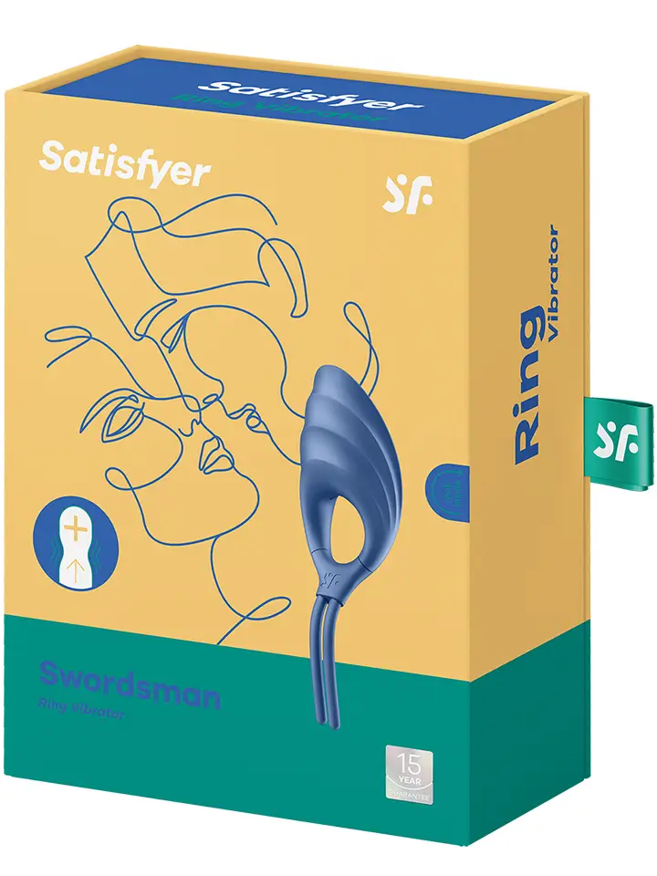 Satisfyer Swordsman Vibrating Cock Ring Blue - Vibrating cock ring 5
