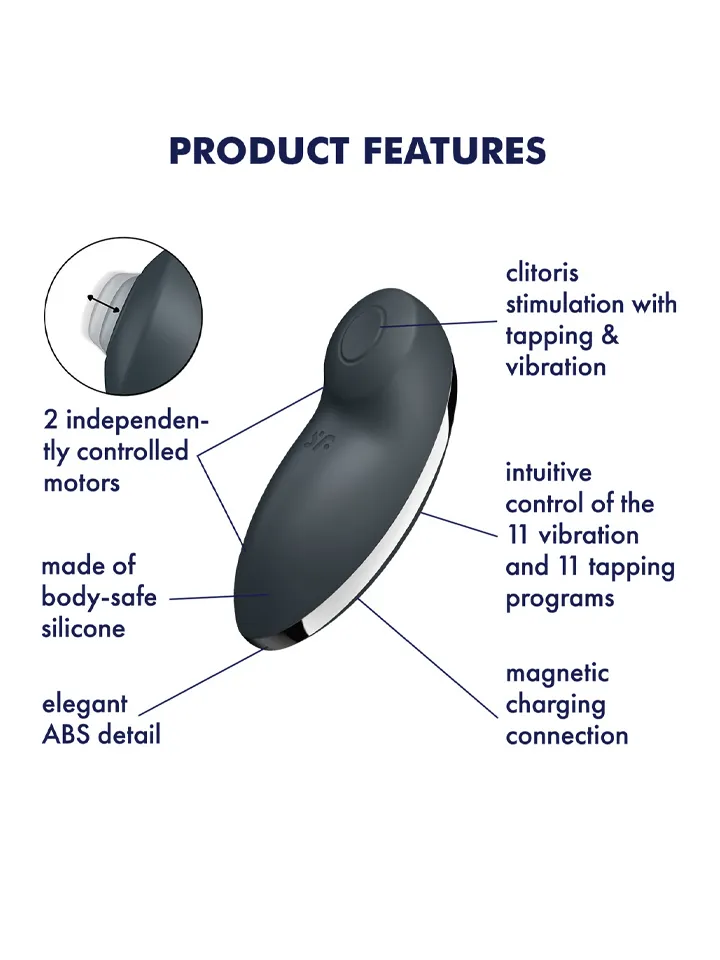 Satisfyer Tap & Climax 2 Grey - Clitoral vibrator 2 [full]