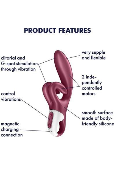 Satisfyer Touch Me Rabbit Vibrator Red - Rabbit vibrators 2