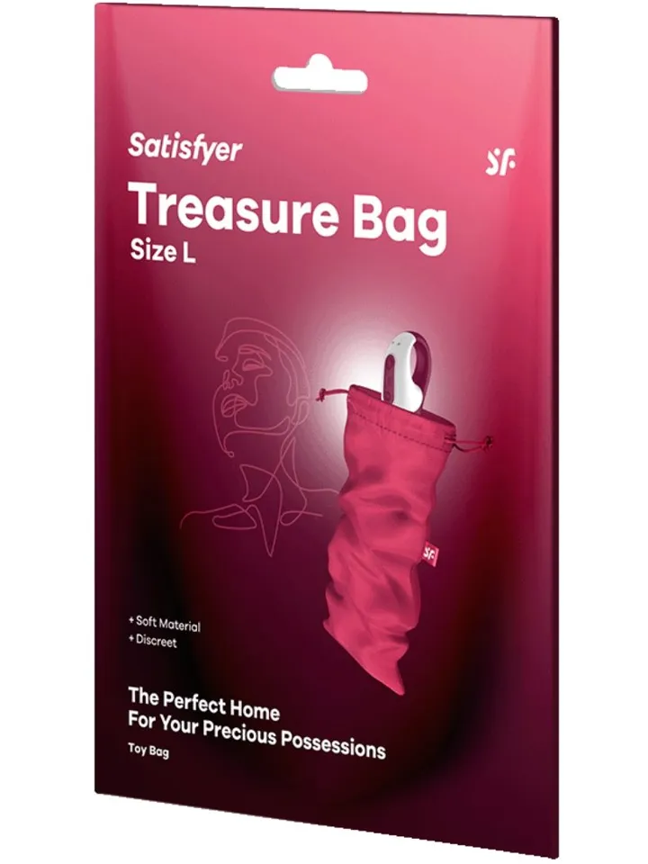 Satisfyer Treasure Toy Bag Large Pink - Storage bag 4