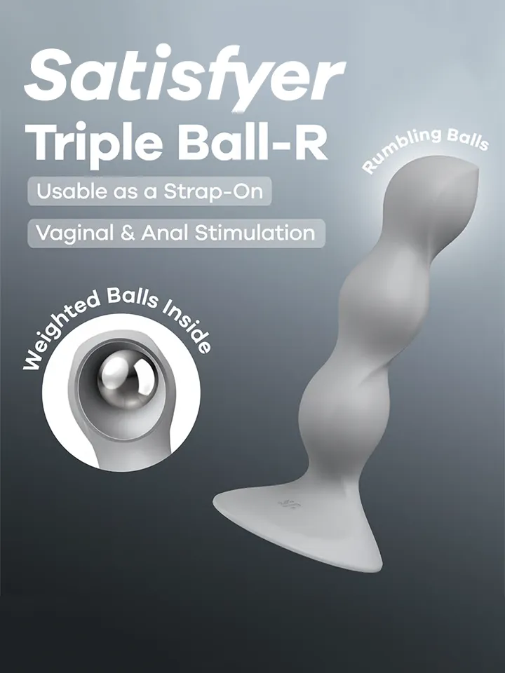 Satisfyer Triple Ball-R Weighted Dildo Grey - Anal dildo 1 [full]