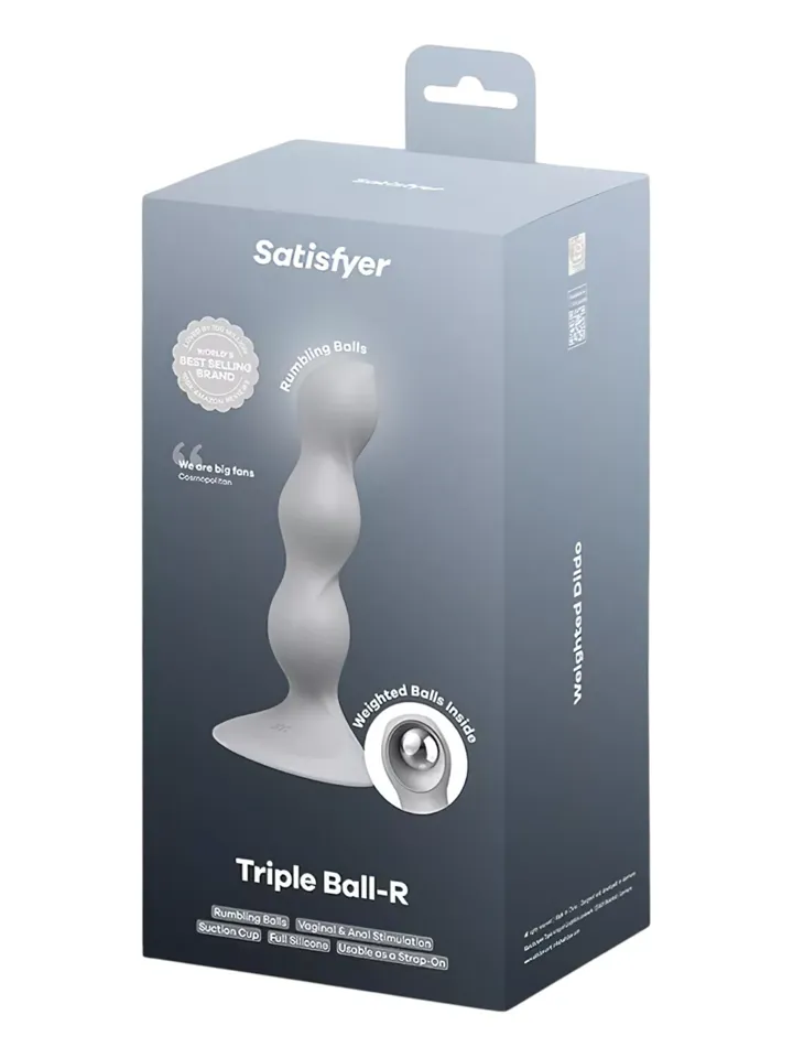 Satisfyer Triple Ball-R Weighted Dildo Grey - Anal dildo 4 [full]