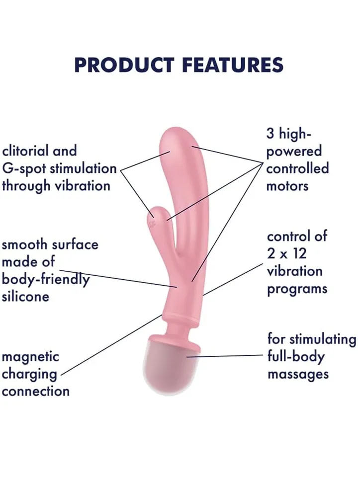 Satisfyer Triple Lover Pink - Magic wand / Massage wand 2