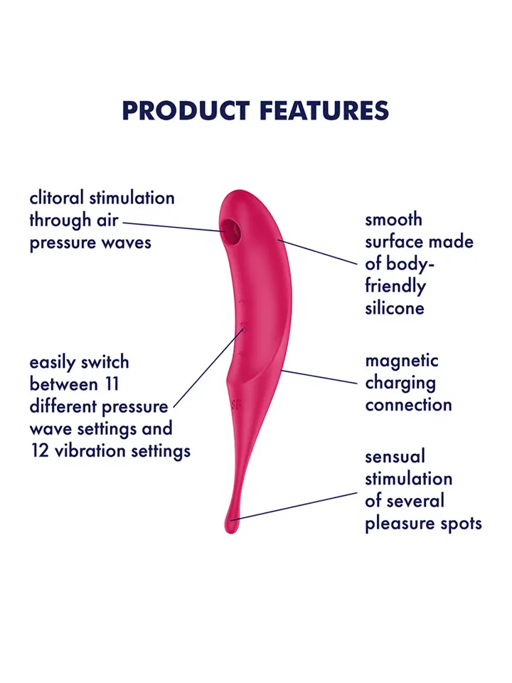 Satisfyer Twirling Pro Red - Air pressure vibrator 2 [full]