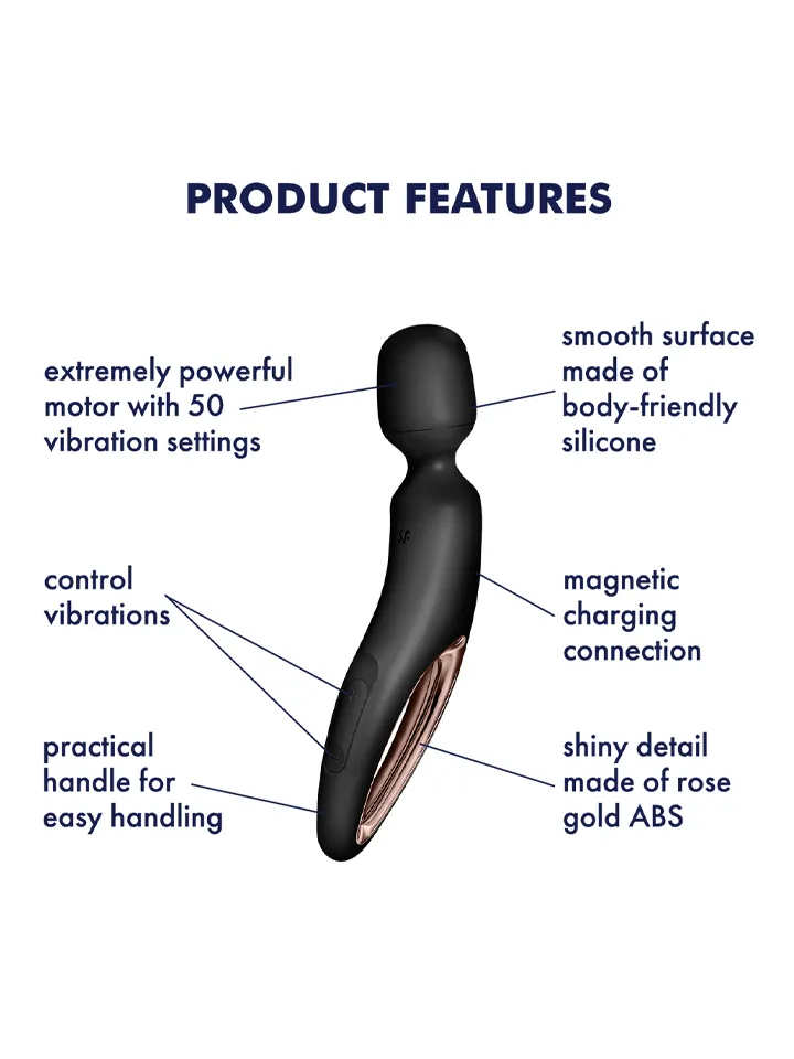 Satisfyer Wand-Erland Black/Rosegold - Magic wand / Massage wand 2 [full]