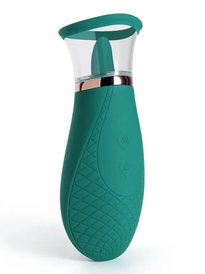 Scioness Suction & Clitoral Licking Stimulator Green - Clitoris and vagina pump 3 [full]