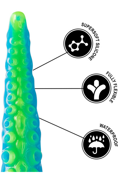 Scylla Fluorescent Tentacle Dildo 31,5 cm - Dragon dildo 5