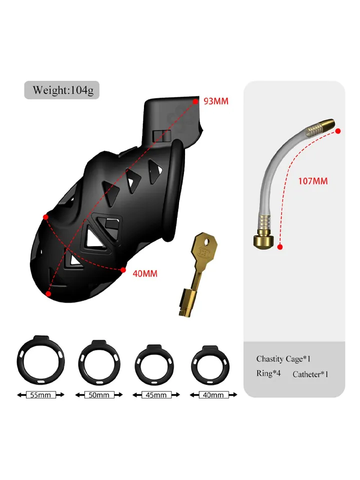 Sevanda Rattlesnake Chastity Cage Long - Penis cage 2 [full]
