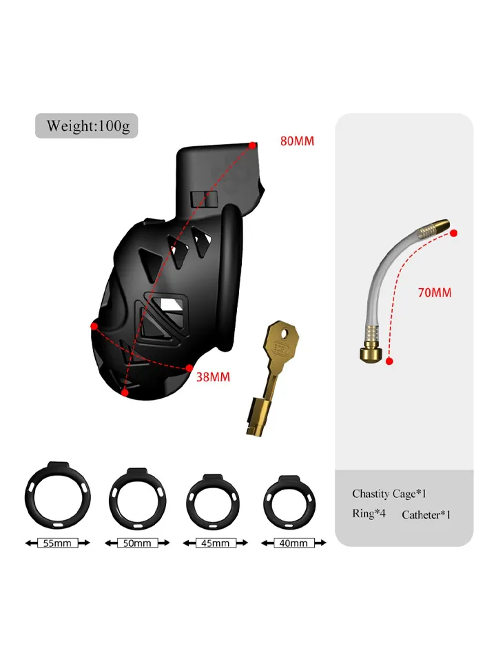 Sevanda Rattlesnake Chastity Cage Short - Penis cage 2 [full]